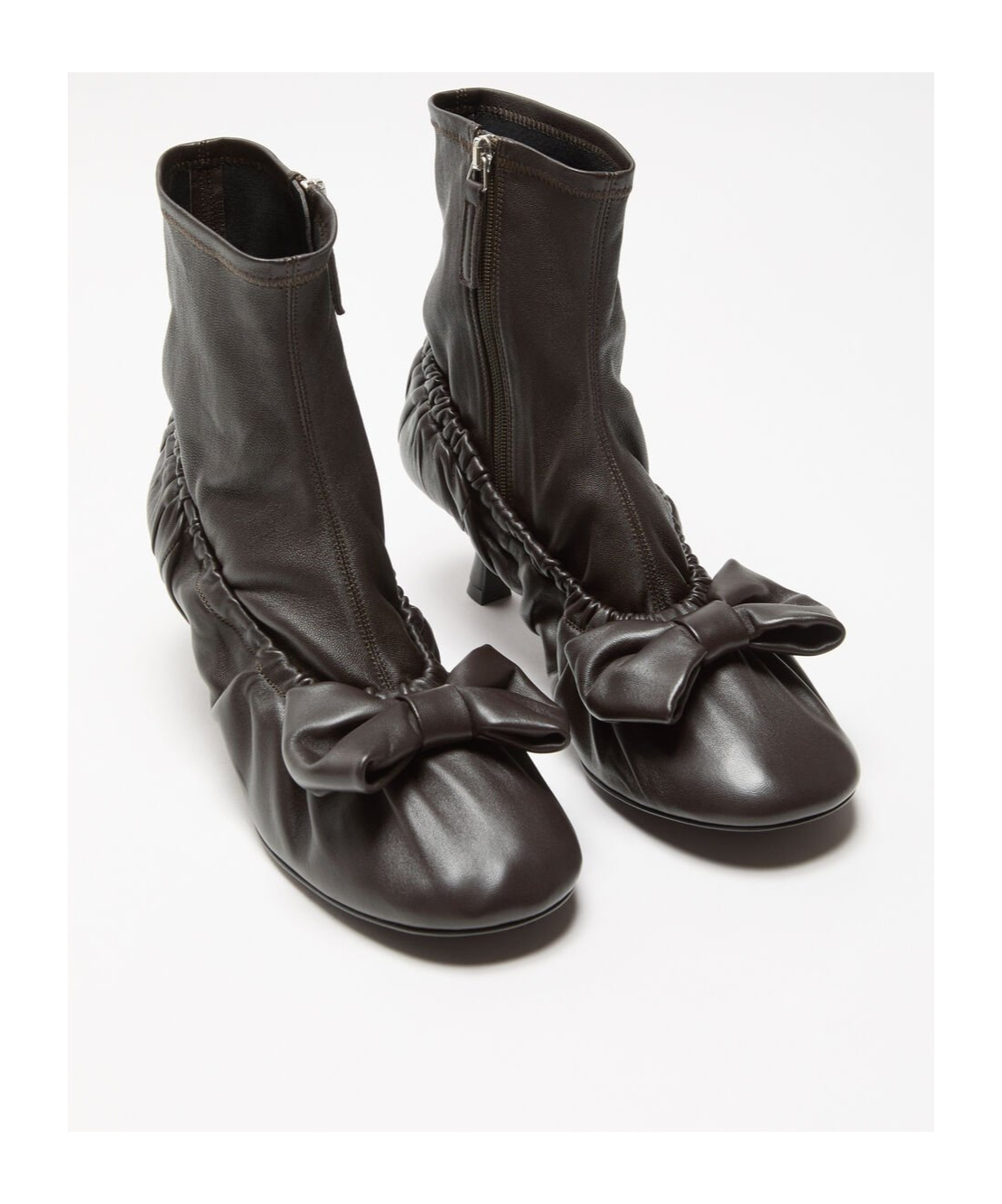 Acne Studios Leather Heel Shoes In Black