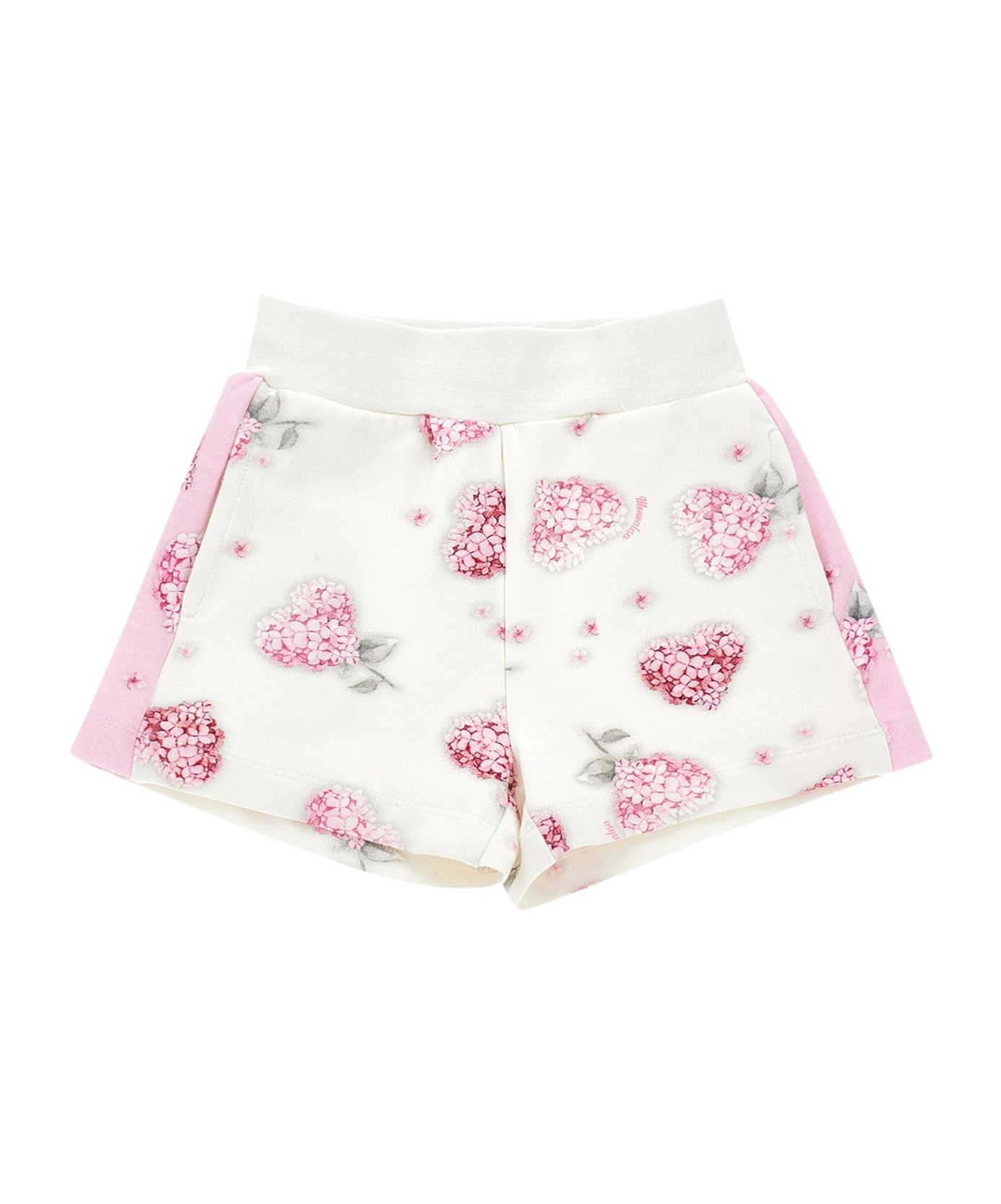 MONNALISA FLORAL HEART-PRINT SHORTS
