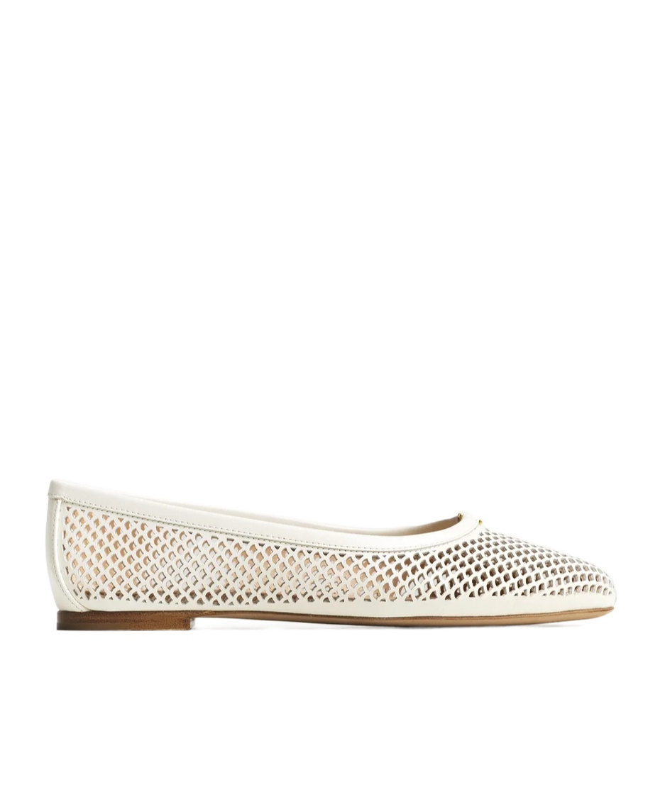 Chloé Off-white Marcie Ballerina Flats In White