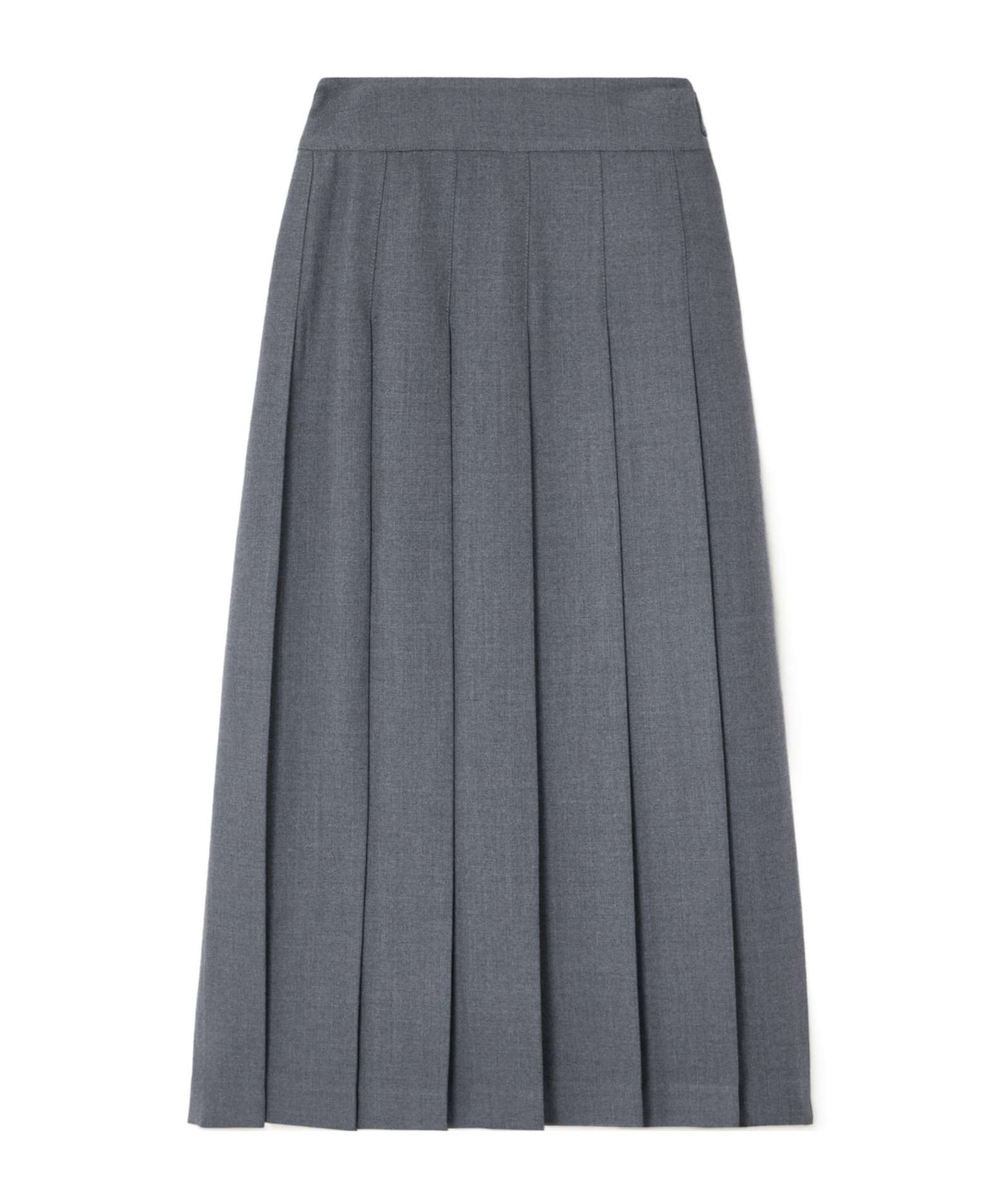 Rohe Pleated Twill Midi Wrap Skirt In Gray