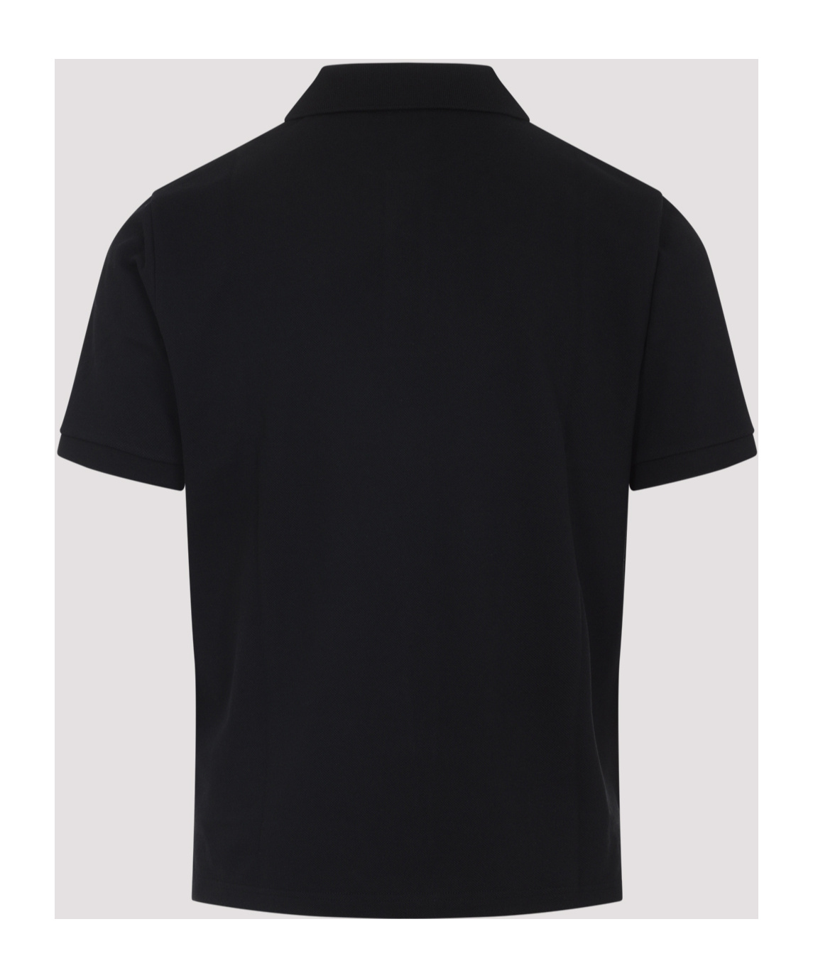 Saint Laurent Classic Cotton Pique Polo Shirt In Black