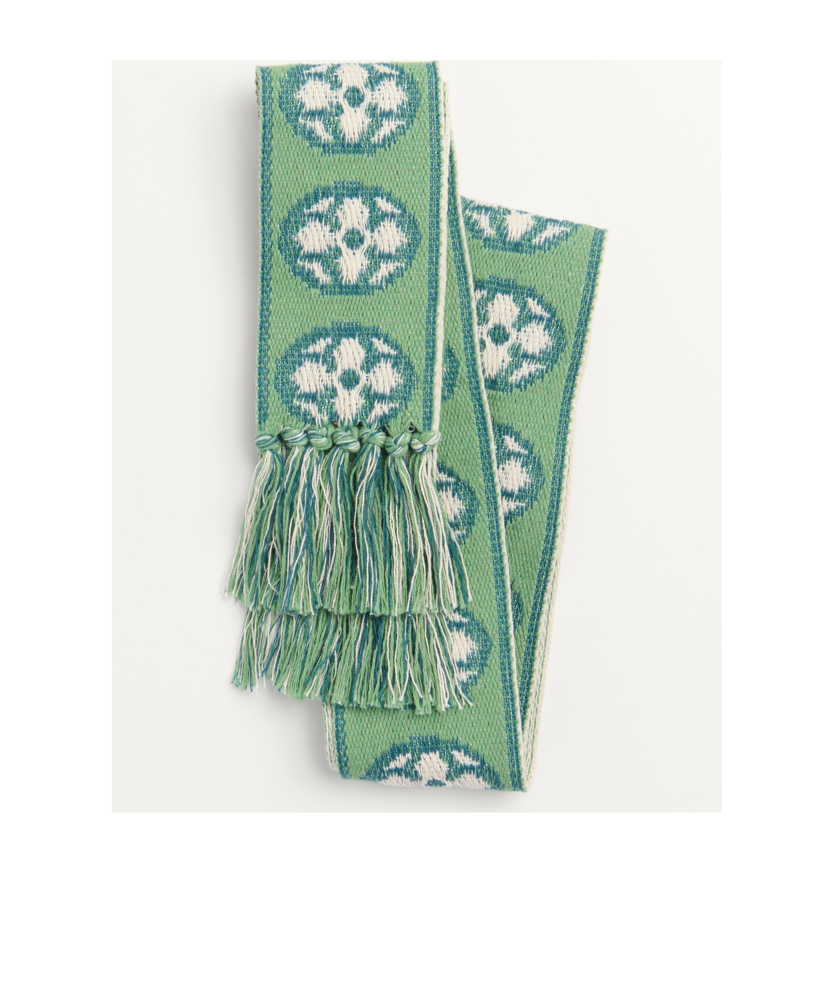 Valentino Fringed Scarf In Green