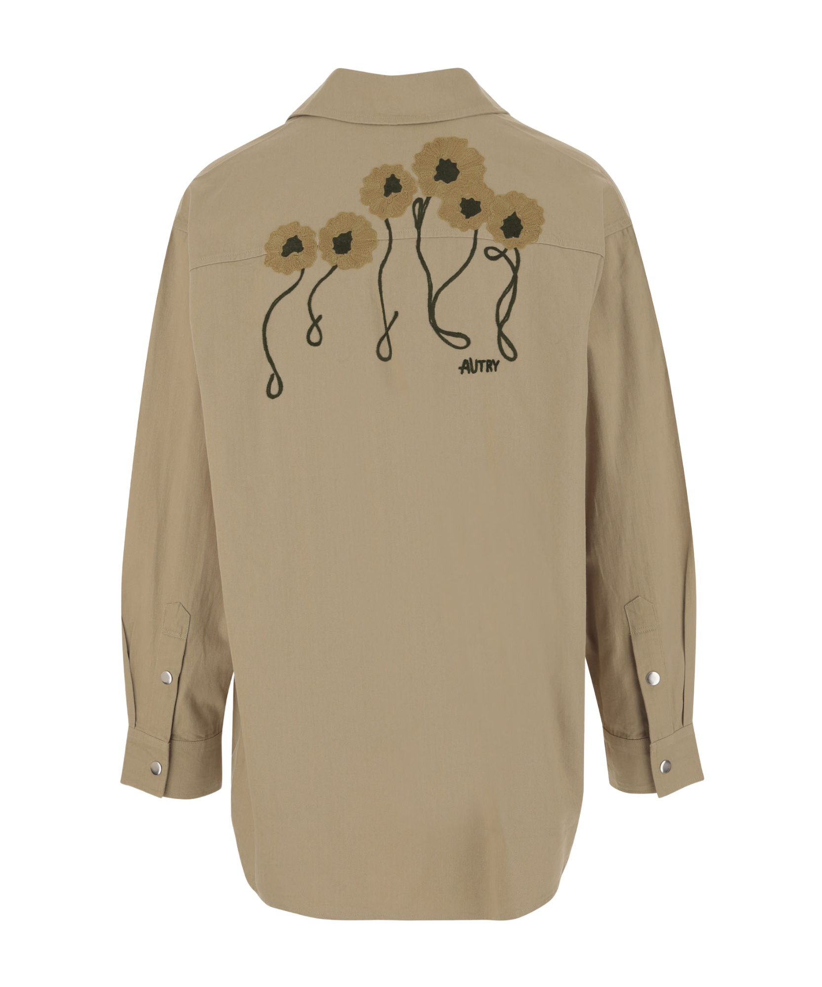 Shop Autry Embroidered Shirt In Nude