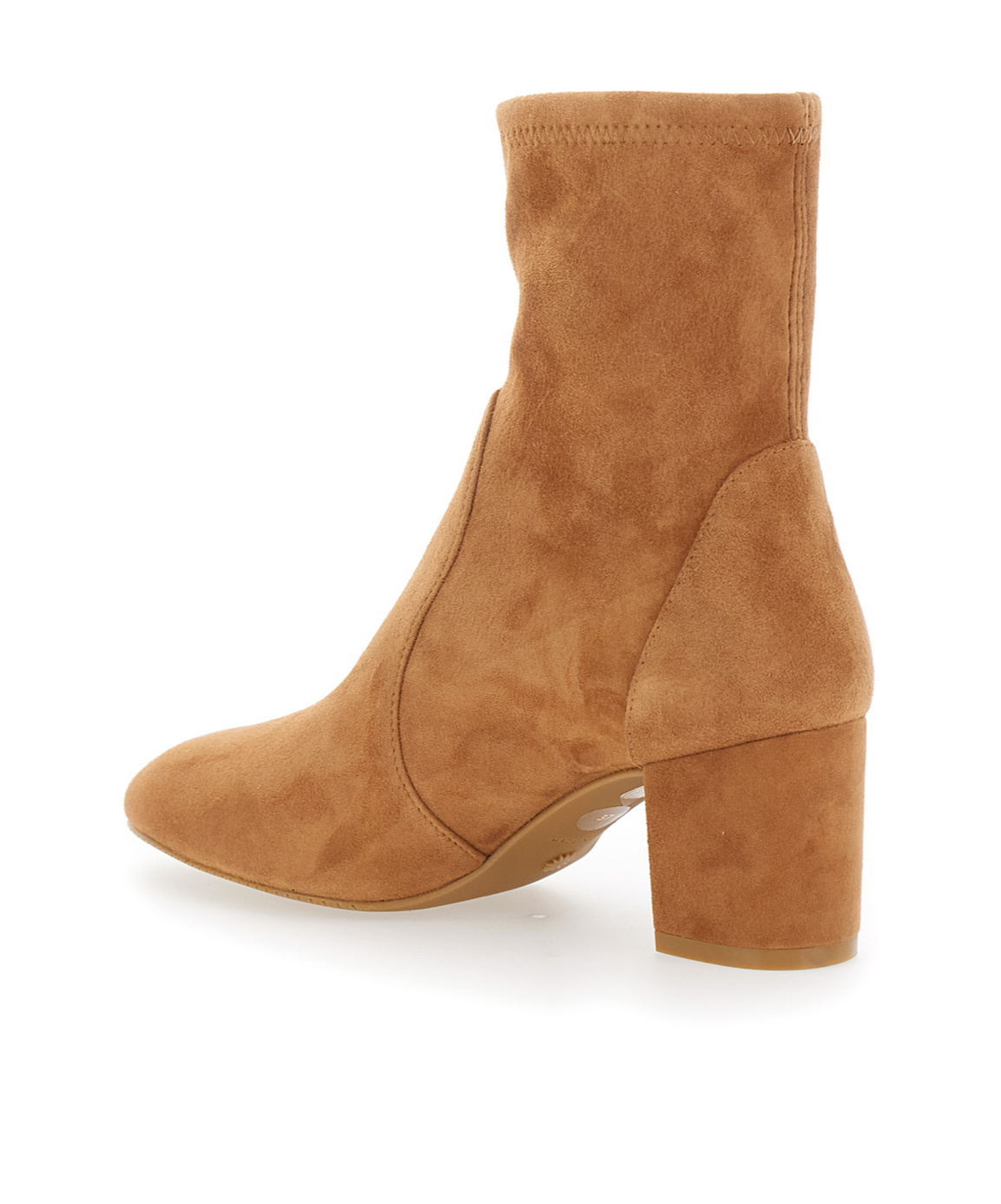 Stuart Weitzman 'yuliana' Beige Ankle Boots With Medium Block Heel In Ecoleather Woman