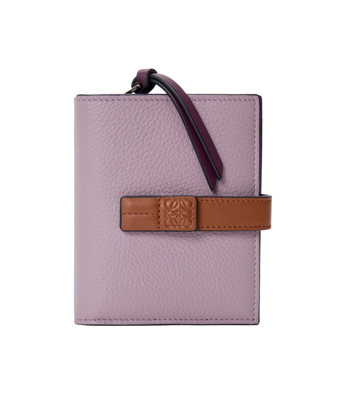 Loewe Compact Zip Wallet In Soft Grained Calfskin In Purple