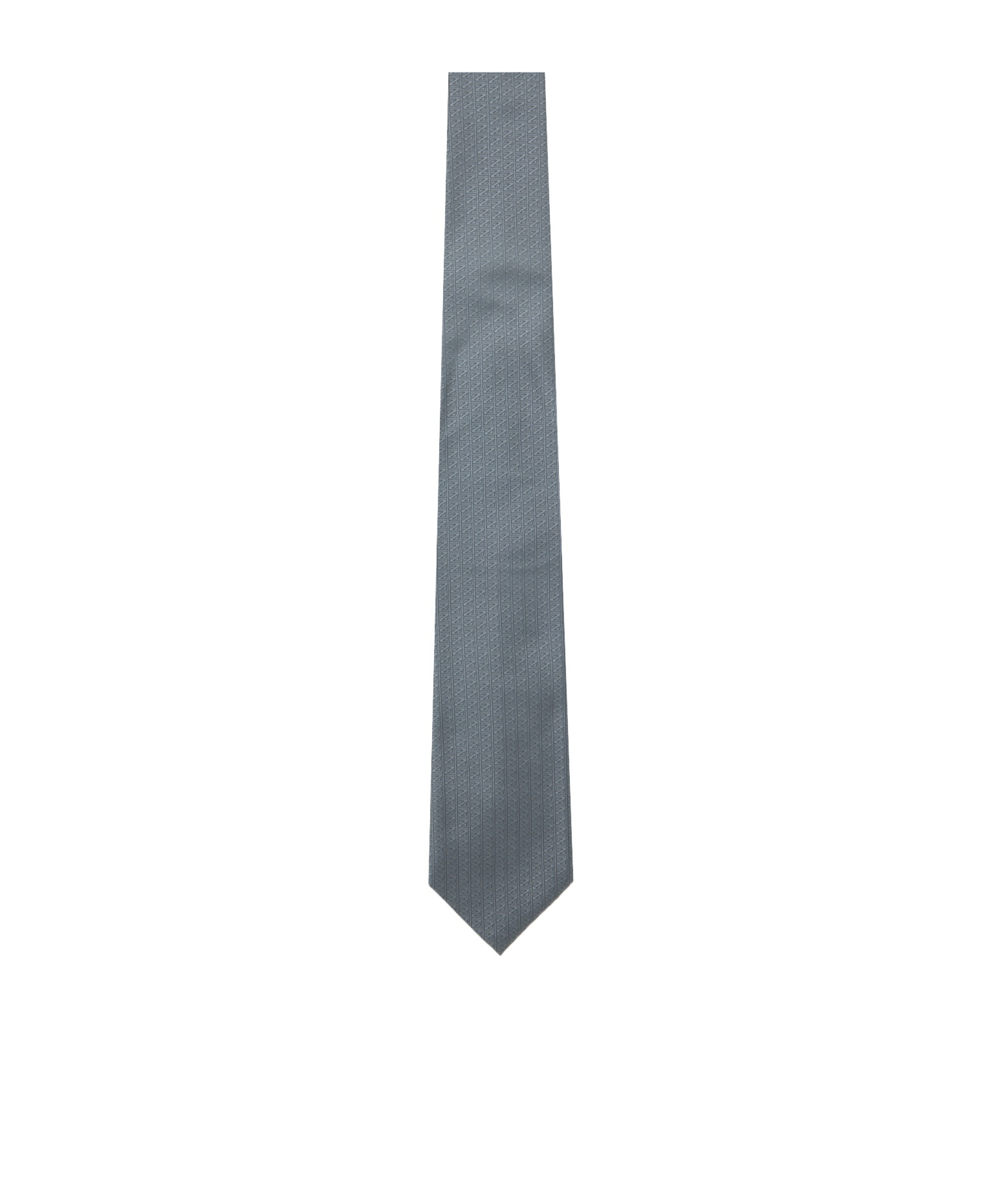 Zegna Jacquard Pattern Tie In Gray