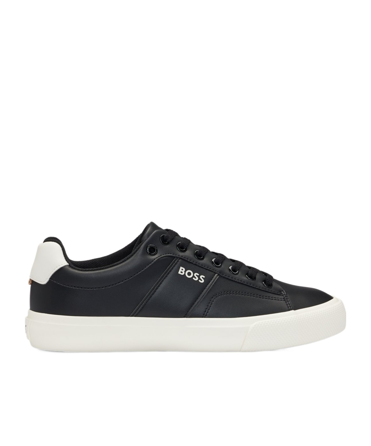 Hugo Boss Round Head Low-cut Casual Shoes In Black