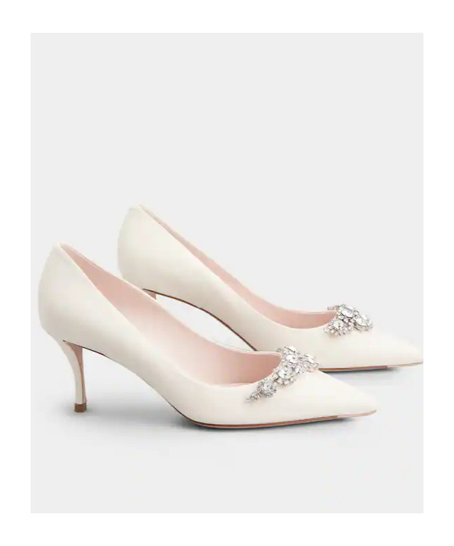 Roger Vivier Efflorescence Pumps In Leather In White