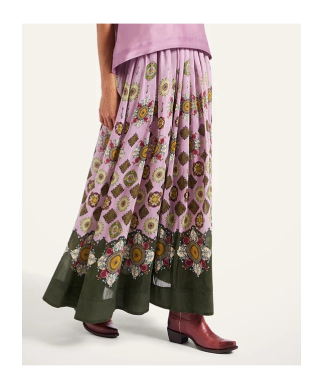 La Doublej Floral-print Maxi Skirt In Multi