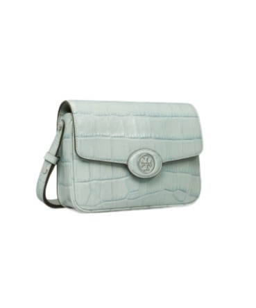 Shop Tory Burch Flip Shoulder Bag In Gray