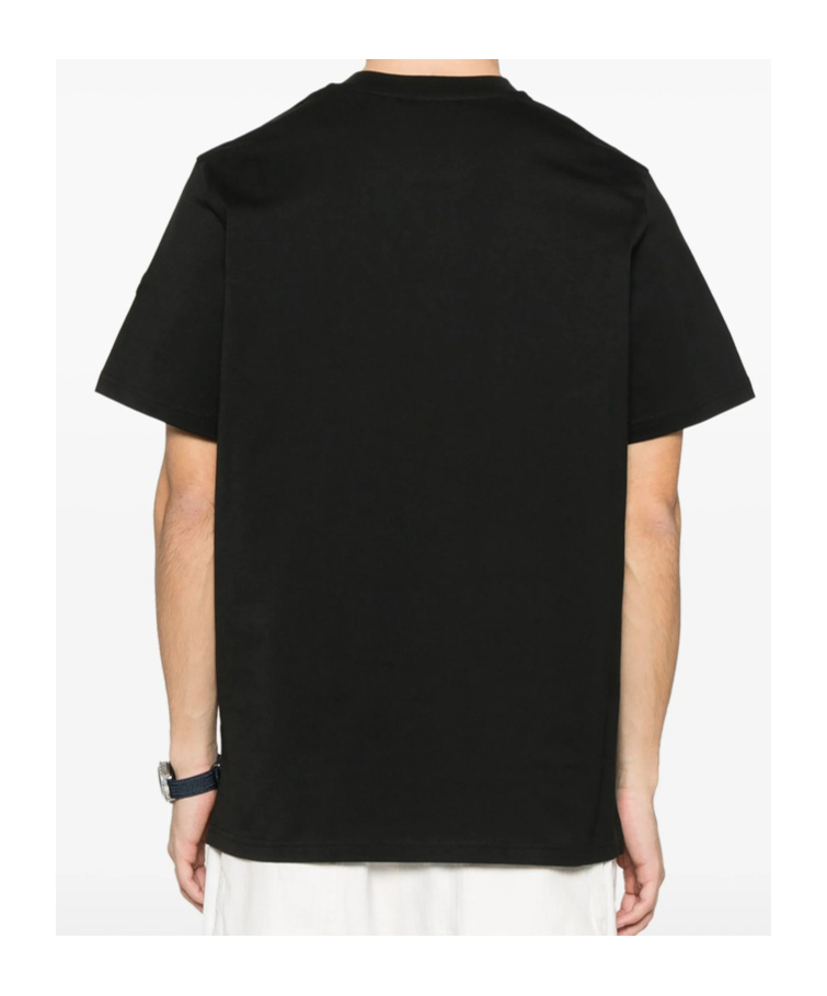 Moncler Logo Printed Crewneck T-shirt In Black