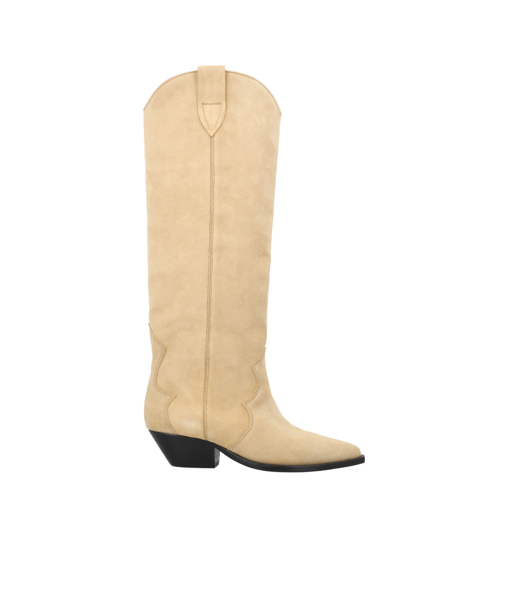 Shop Isabel Marant Denvee Pointed-toe Knee-length Boots In Nude