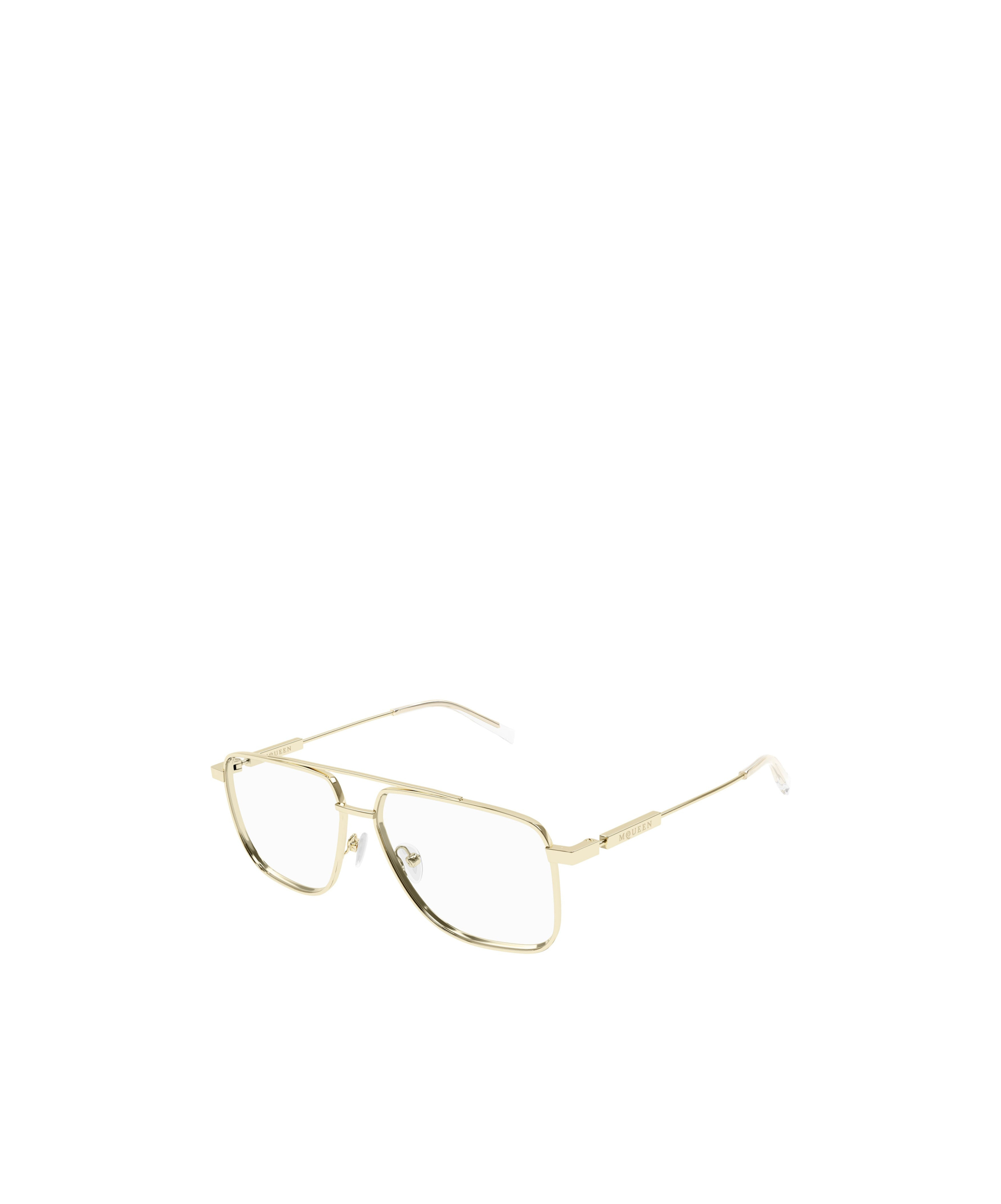 Alexander Mcqueen Geometrically Framed Flat Mirror In Nude