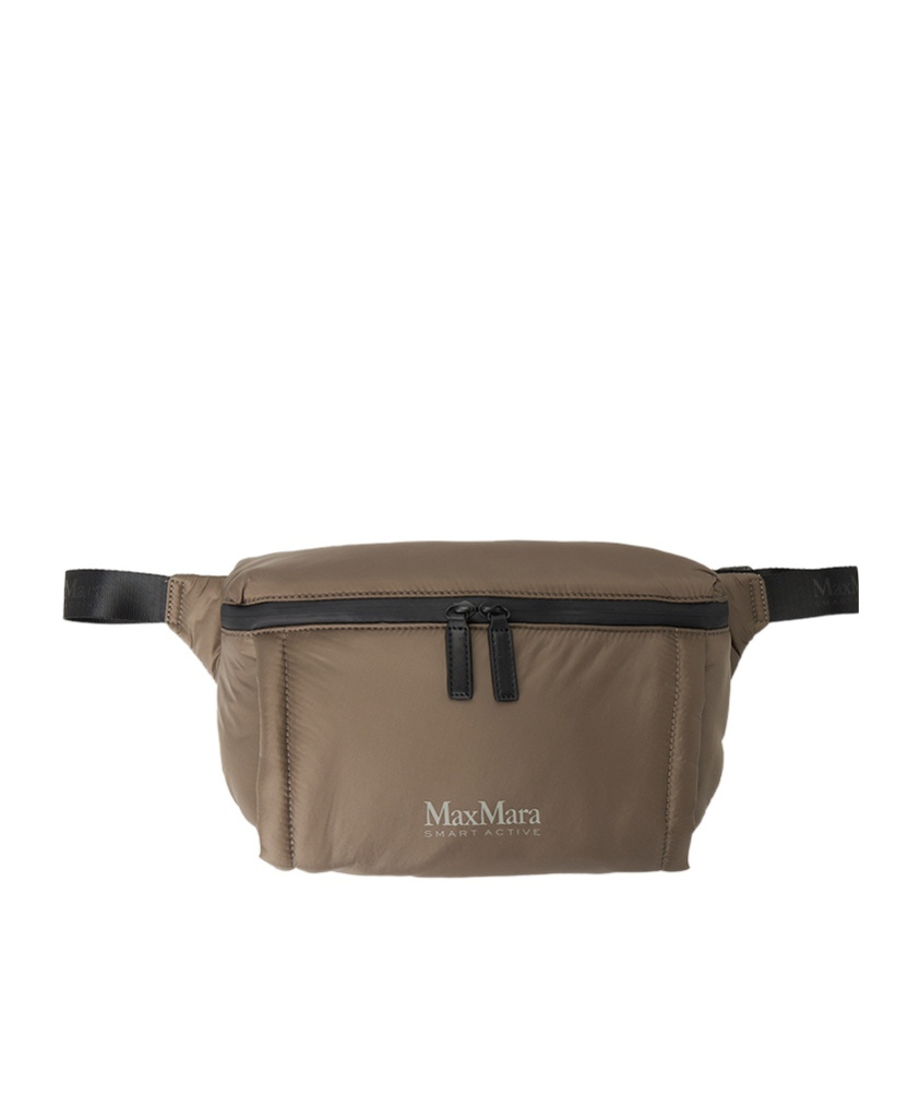 Max Mara Zippered Waist Pack In Brown