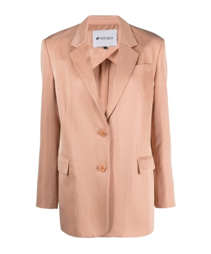 Krizia Logo Jacket In Nude