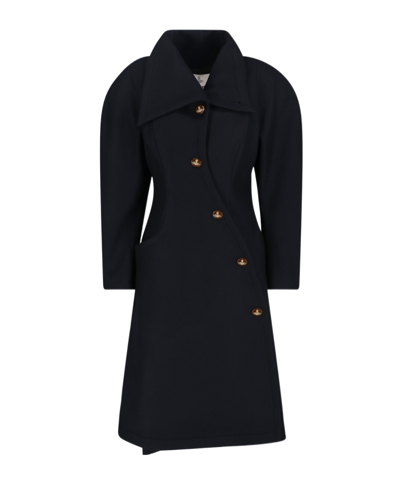 Vivienne Westwood Tailored Jacket With Large Collar And Pockets In Blue