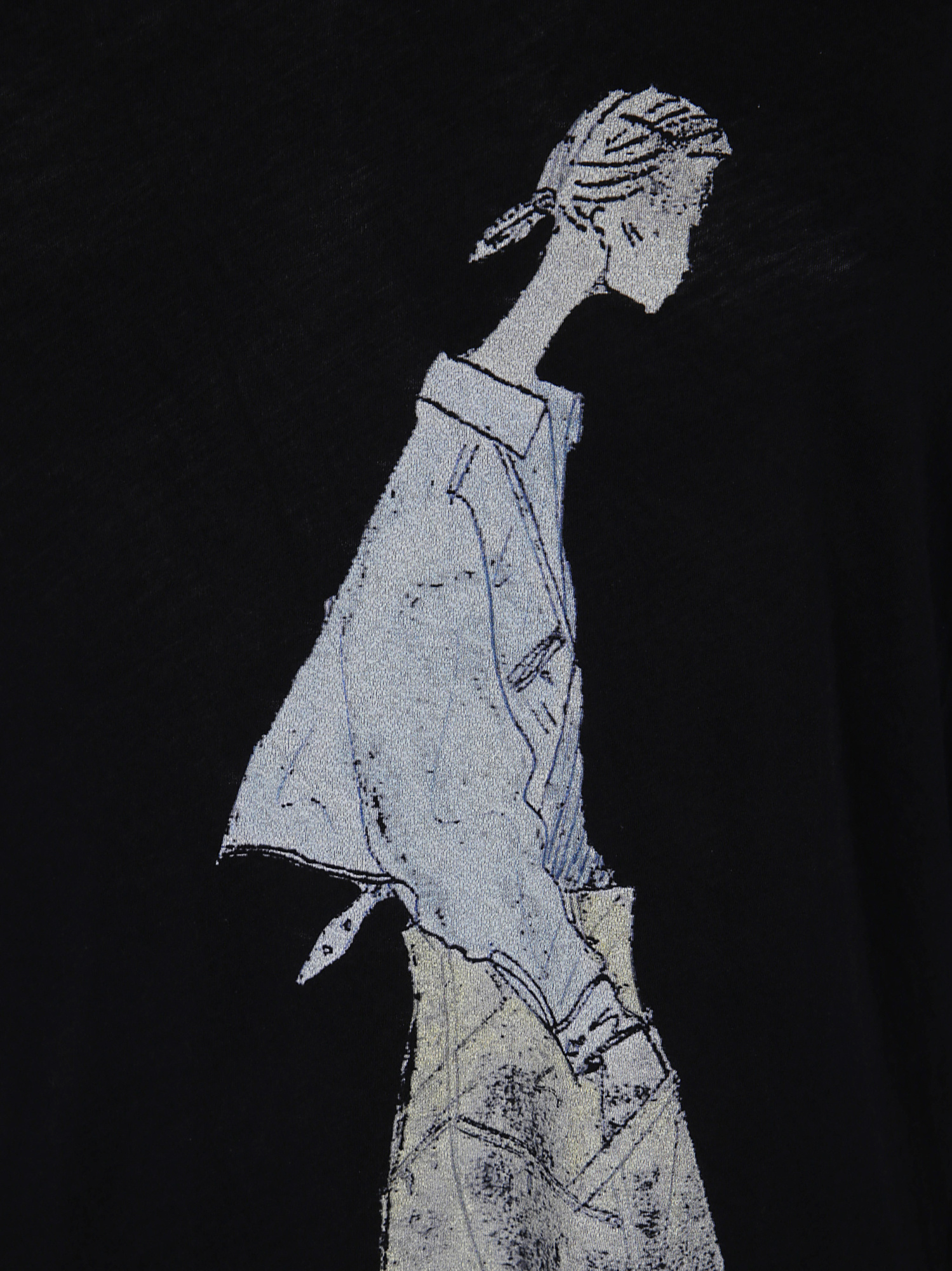 Yohji Yamamoto Graphic-print Mini Dress In Black