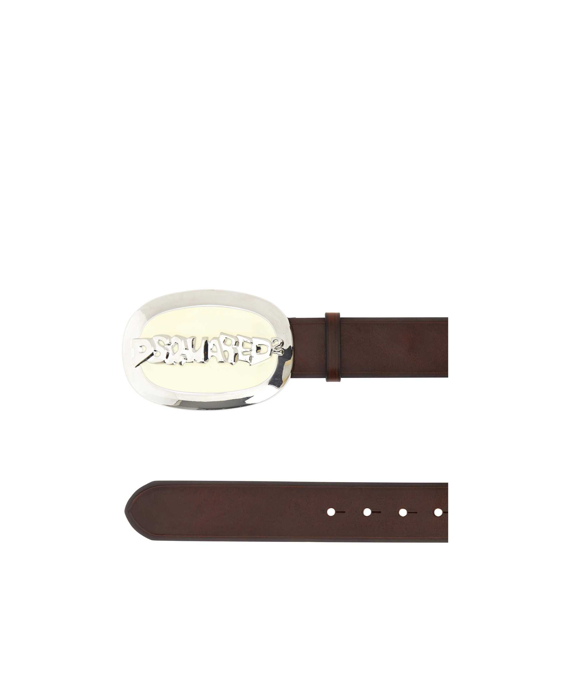 Shop Dsquared2 Logo-buckle Leather Belt In White