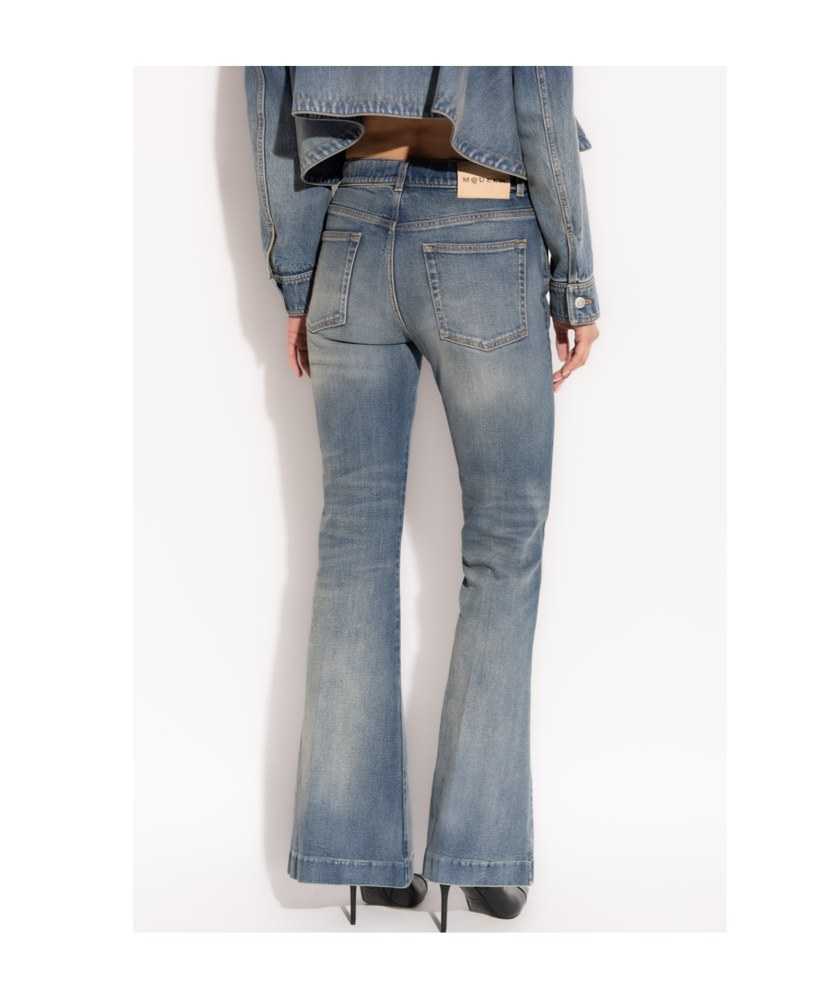 Alexander Mcqueen Flared Leg Jeans In Blue