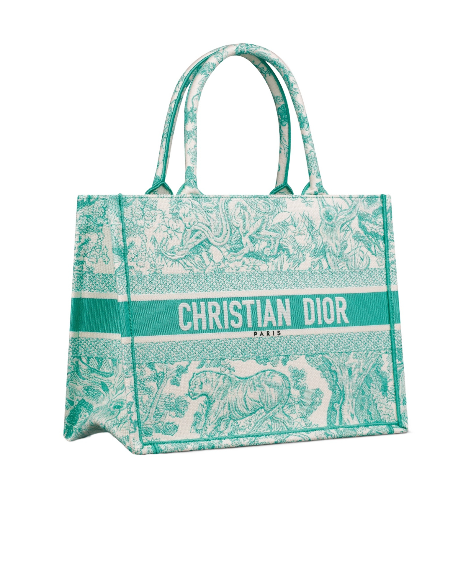 Dior Medium Book Tote Handbag In Green