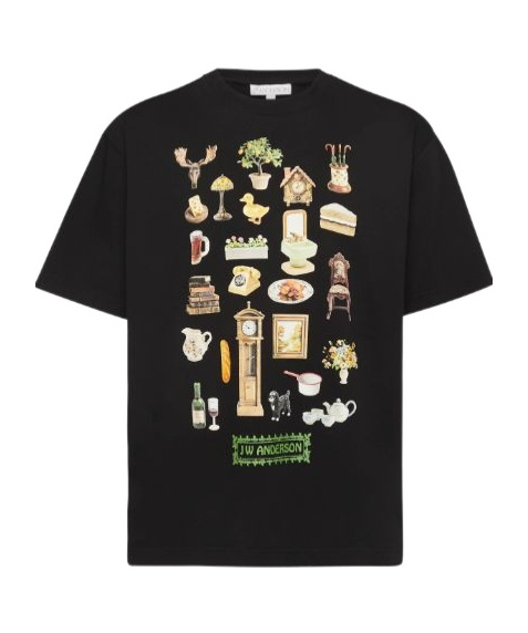 Jw Anderson Diorama Printed T-shirt In Black