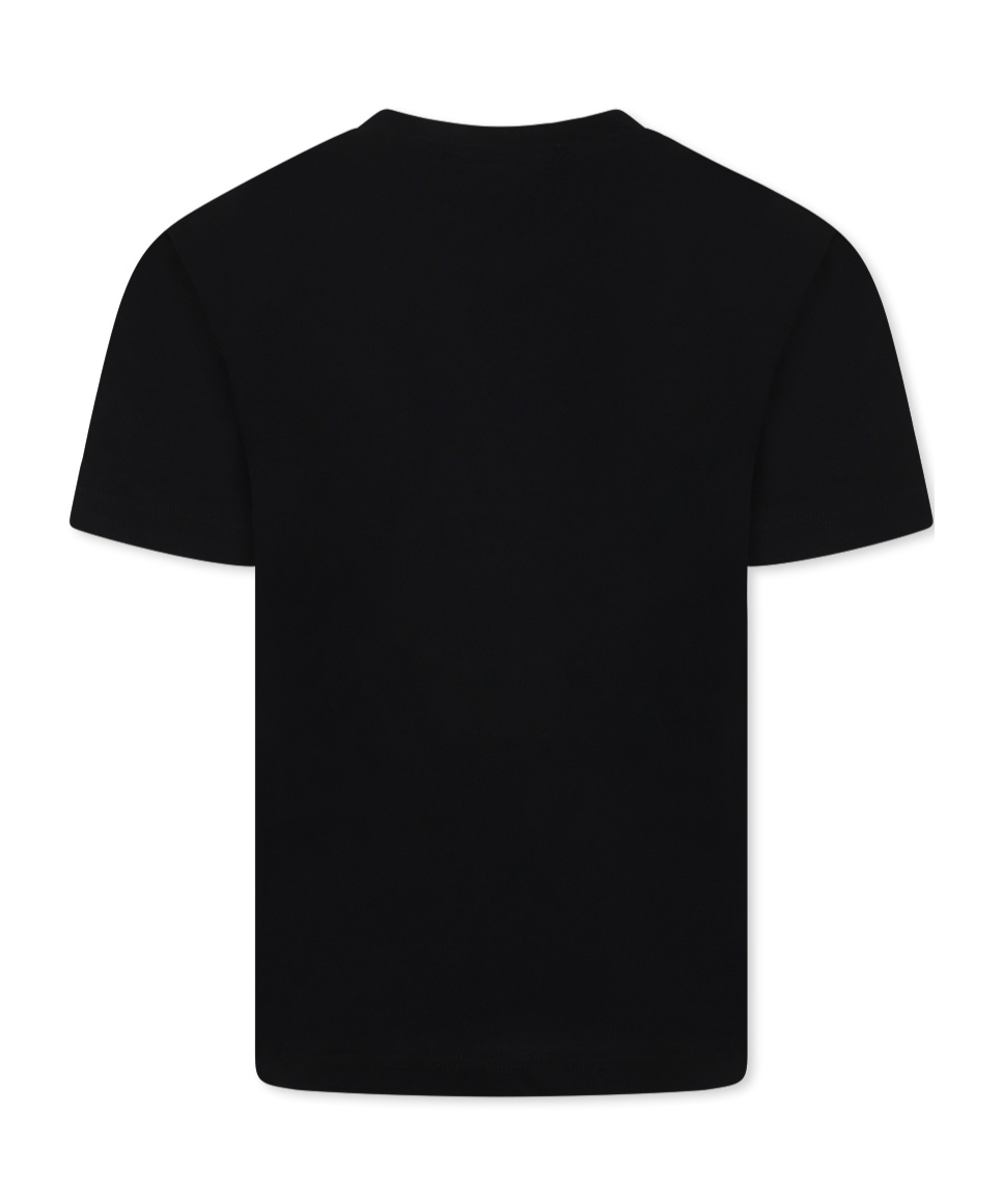 Msgm Open-necked Black Shirt In Black
