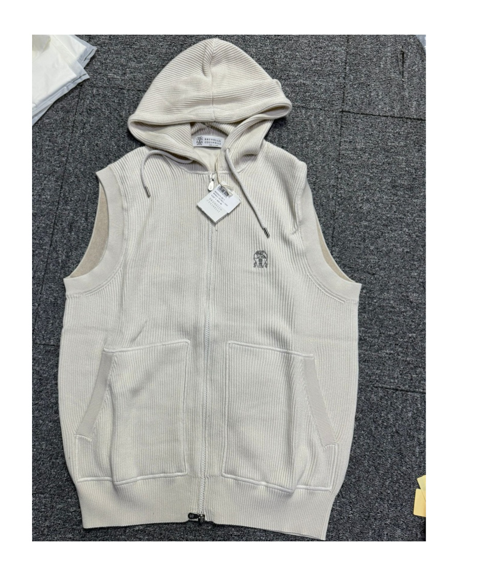 Brunello Cucinelli Sleeveless Sweater In Gray