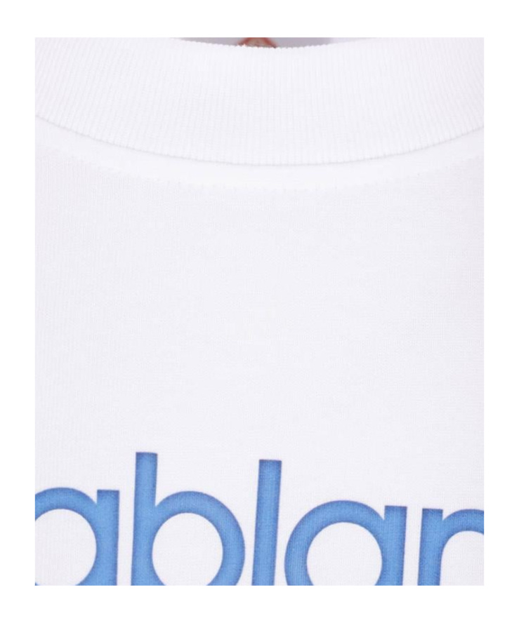 Casablanca Cotton Crew Neck T-shirt With Graphic Print In White