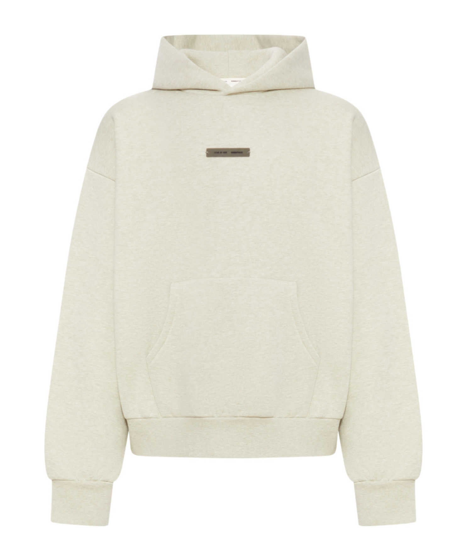 Essentials Beige Classic Fit Fleece Hoodie In Neutral