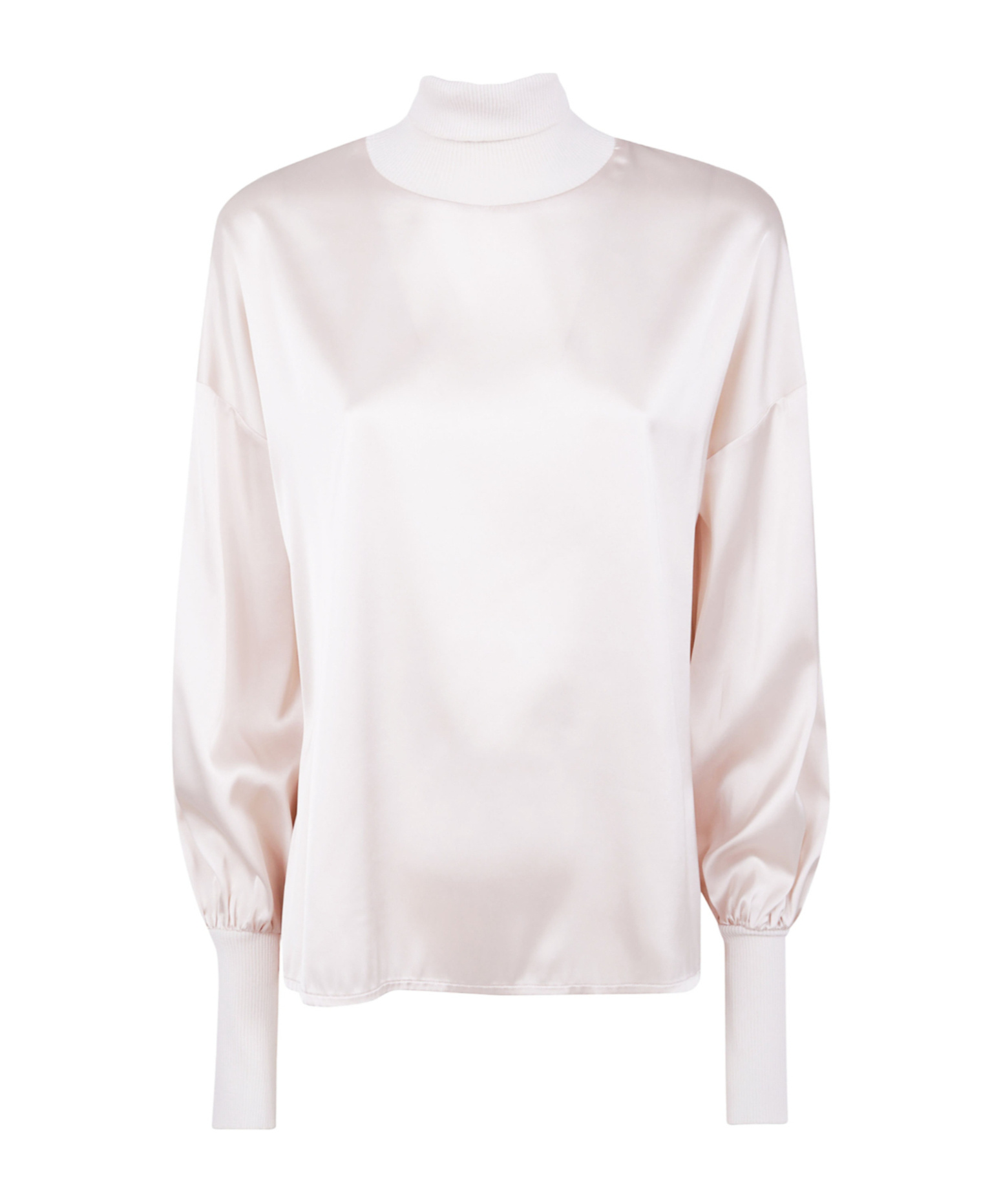 D Exterior D.exterior Satin Tunic Merinos Blouse In White