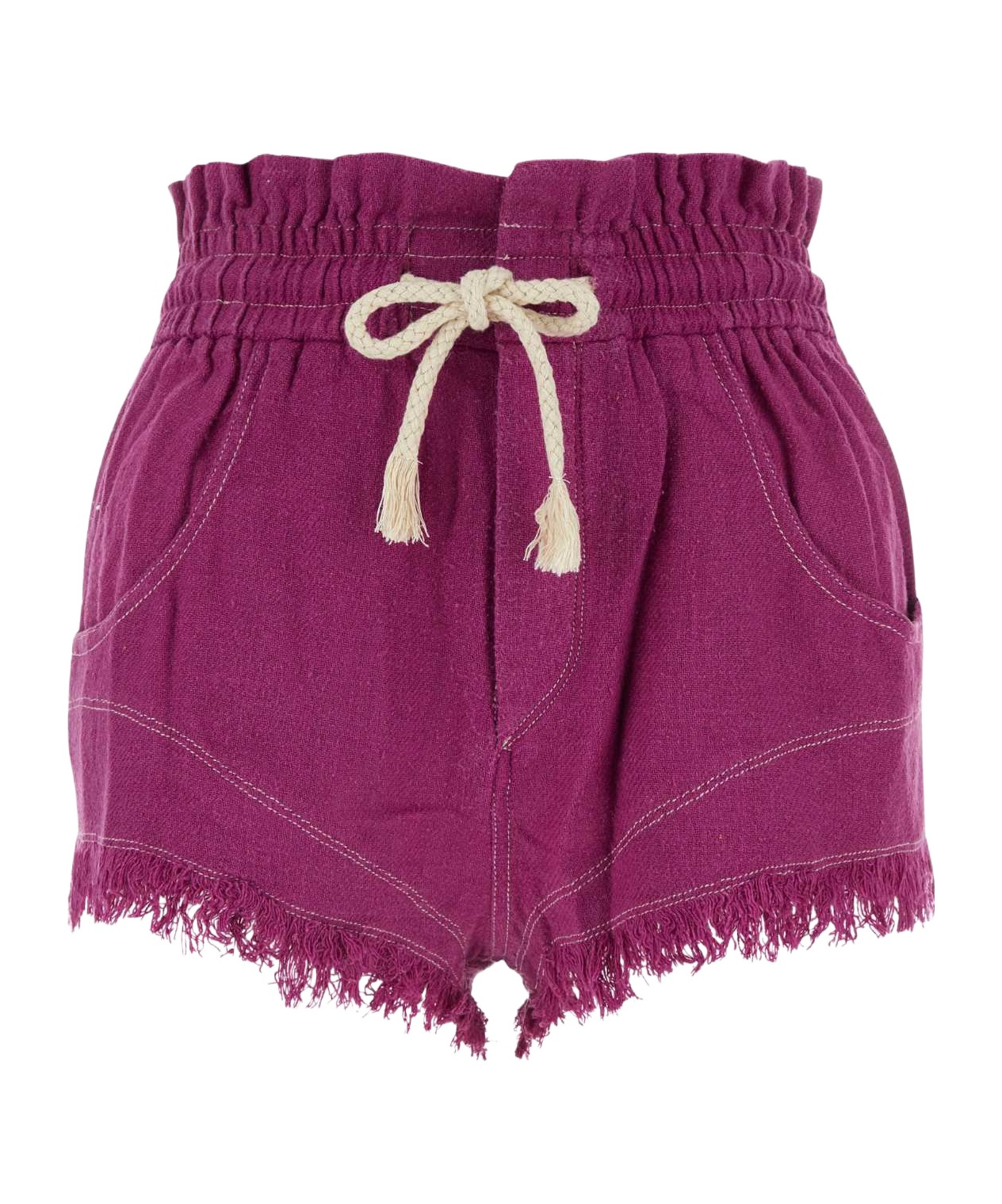 Isabel Marant Étoile Isabel Marant Etoile Tyrian Purple Silk Talapiz Shorts In Red