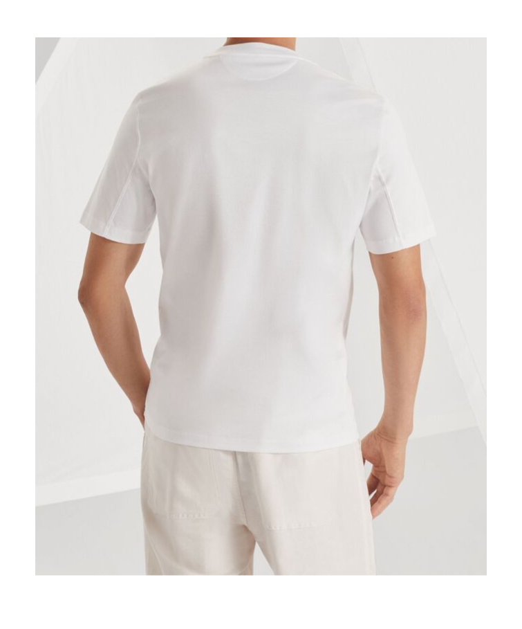 Brunello Cucinelli Tokyo-print Cotton T-shirt In White