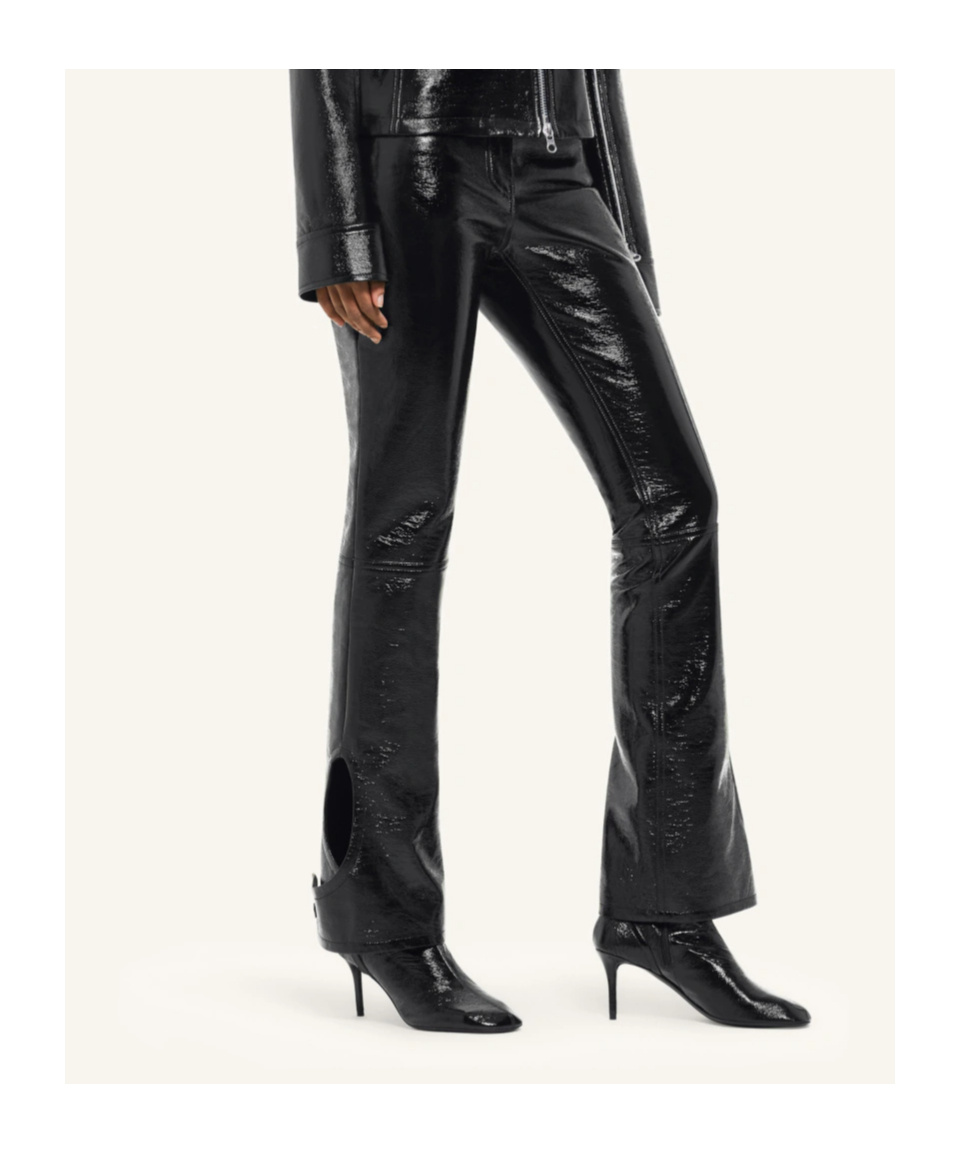 COURRÈGES REVERSED VINYL TROUSERS