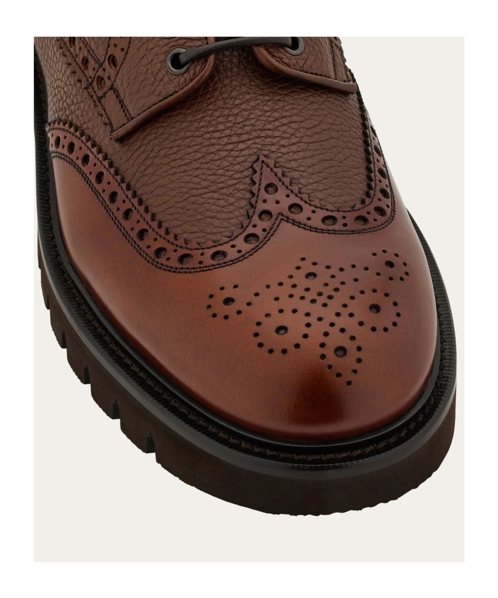 Ferragamo Brogue Wingtip Derby Shoes