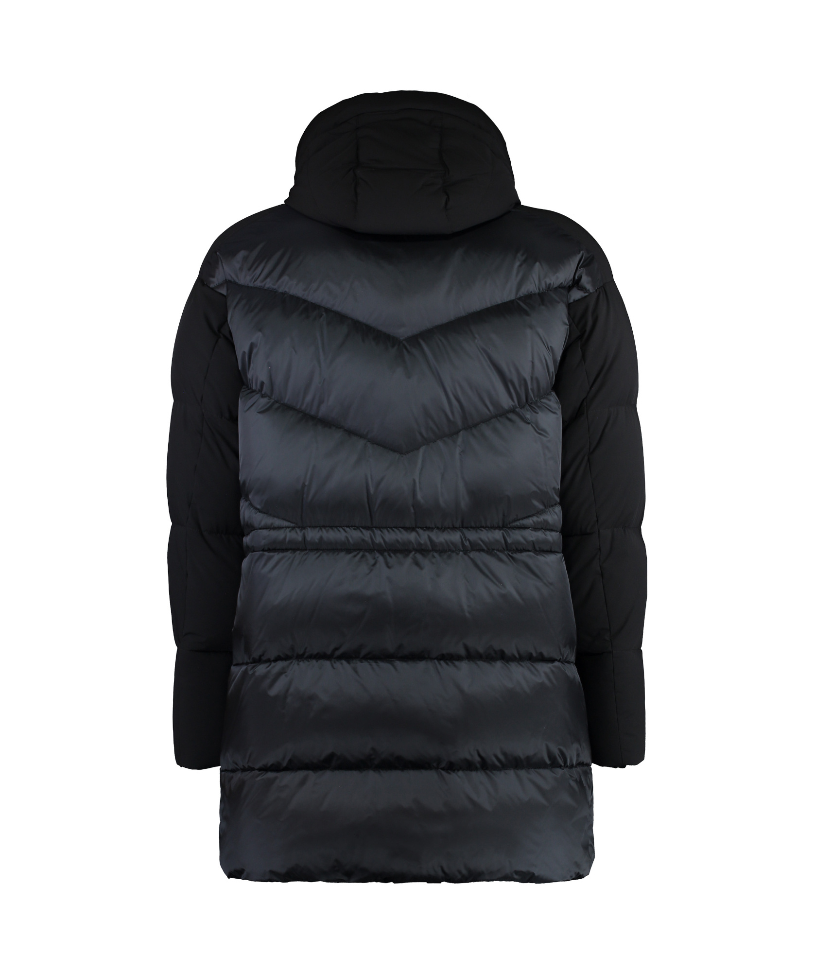 Moorer Albert Hooded Down Jacket In Blue Black
