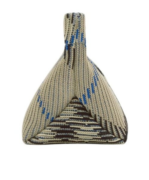 Burberry Ribbed Checked Jacquard-knitted Clutch In Nude