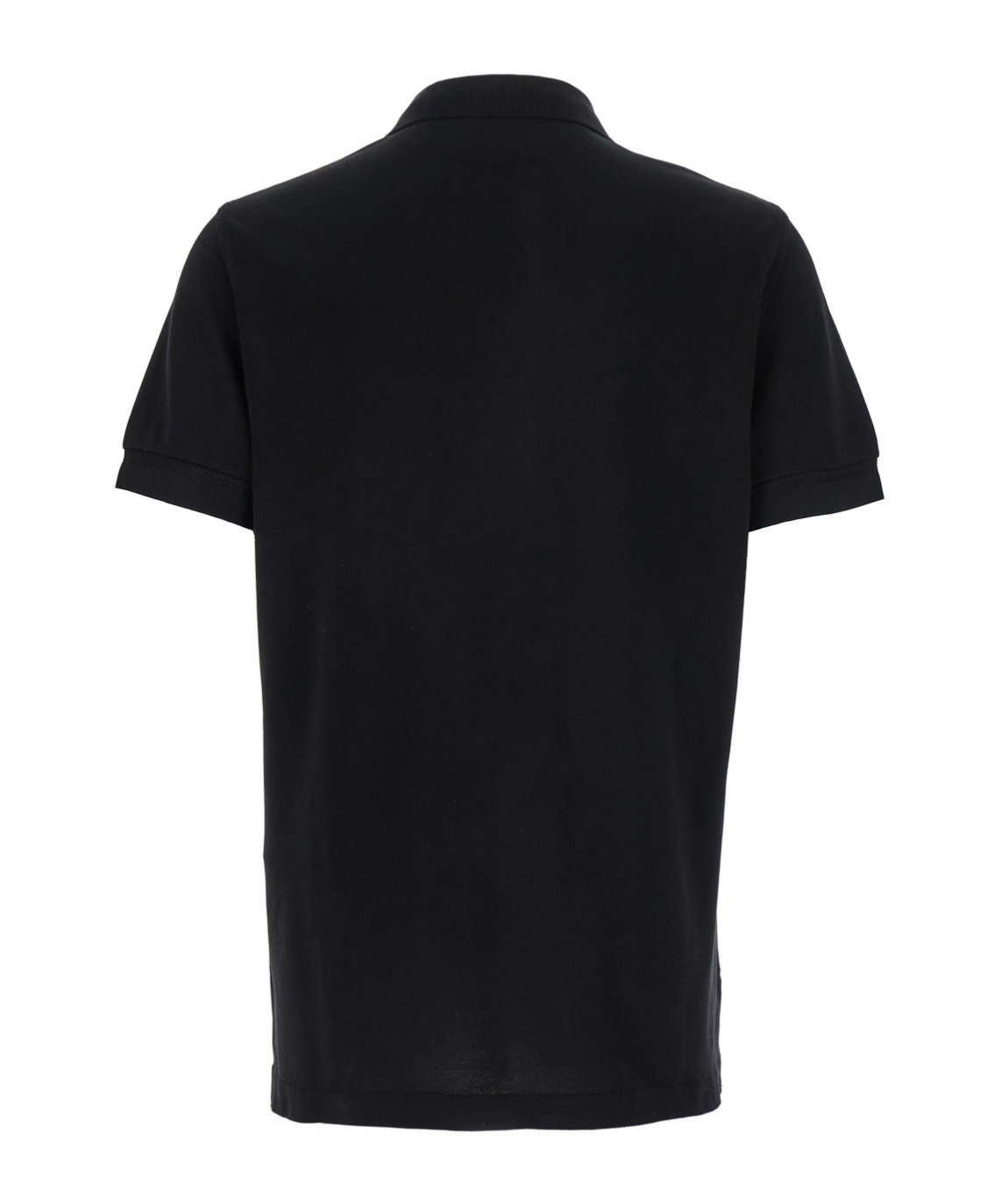 Tom Ford Black Short-sleeves Polo In Cotton Piquet Jersey Man