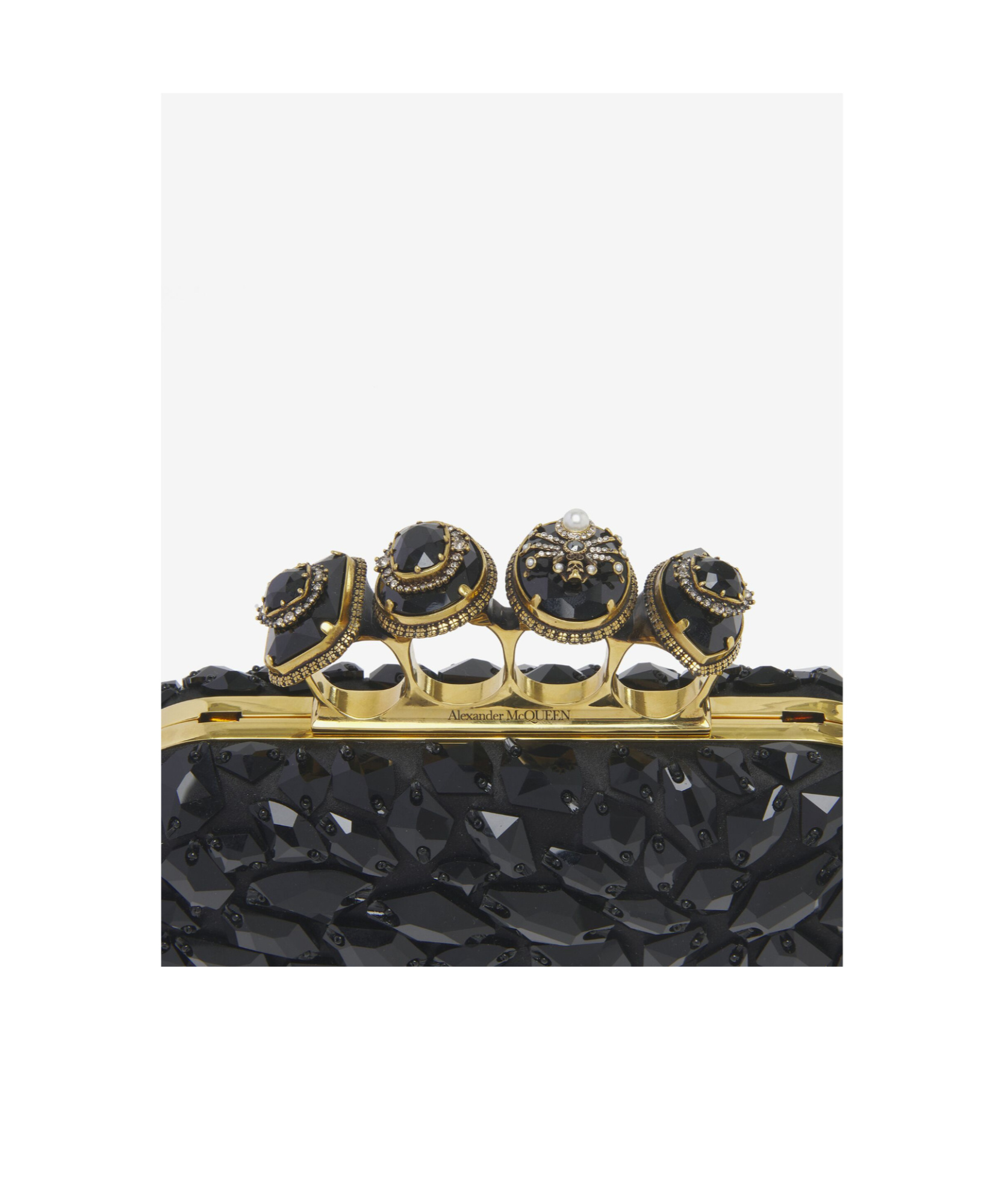 Alexander Mcqueen Spider Embellished Knuckle Clutch Bag