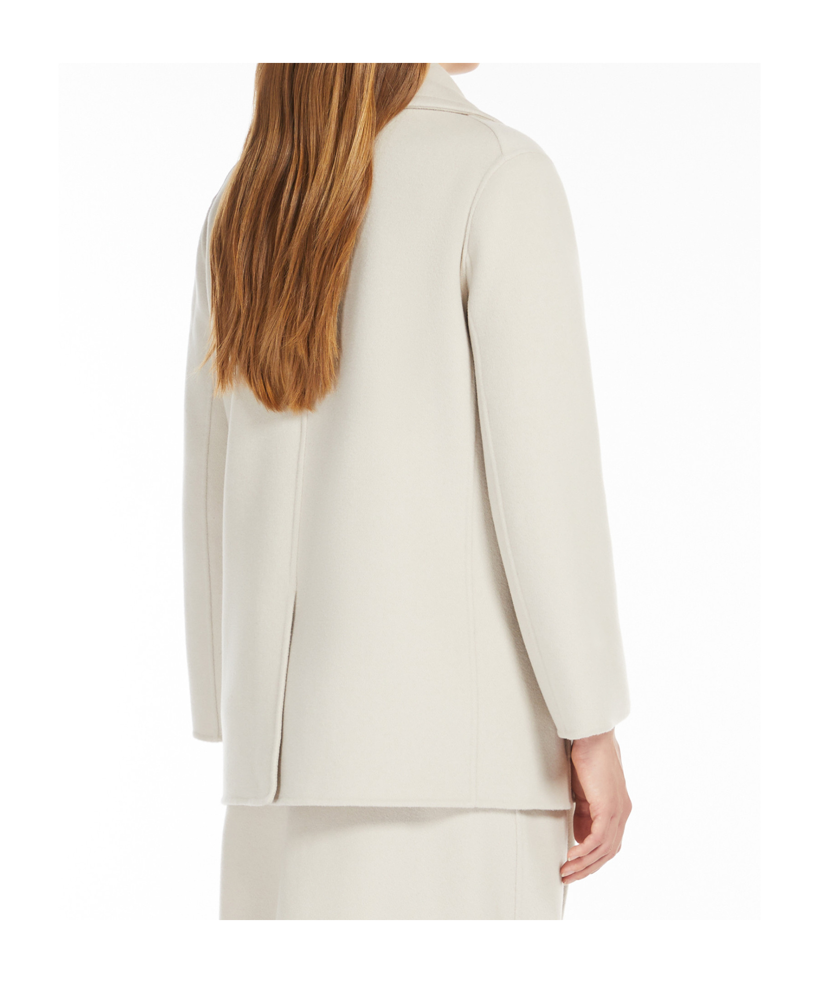 Max Mara Wool Short Coat In White