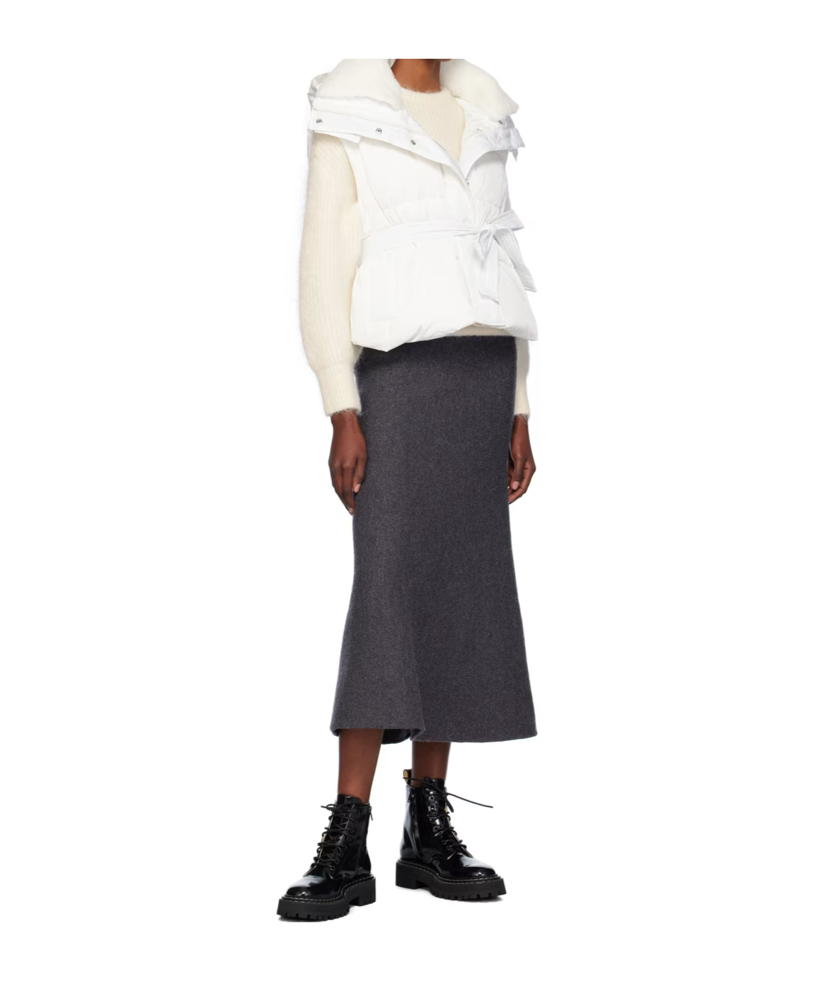 Yves Salomon Ultralight Down Vest In White