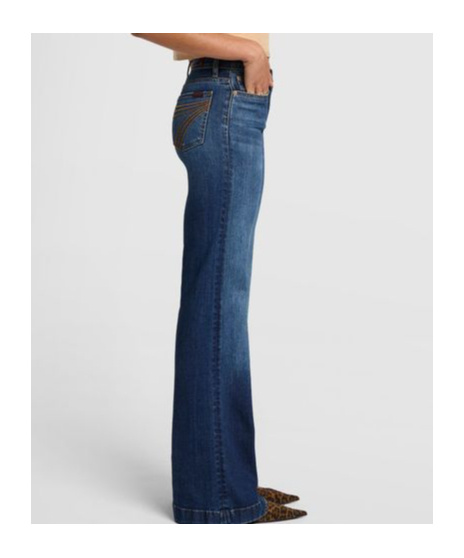 Shop 7 For All Mankind Logo-patch Straight Jeans In Blue