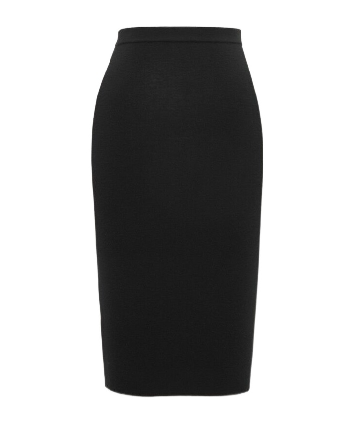 Saint Laurent Women's Stretch Pencil Skirt In Black