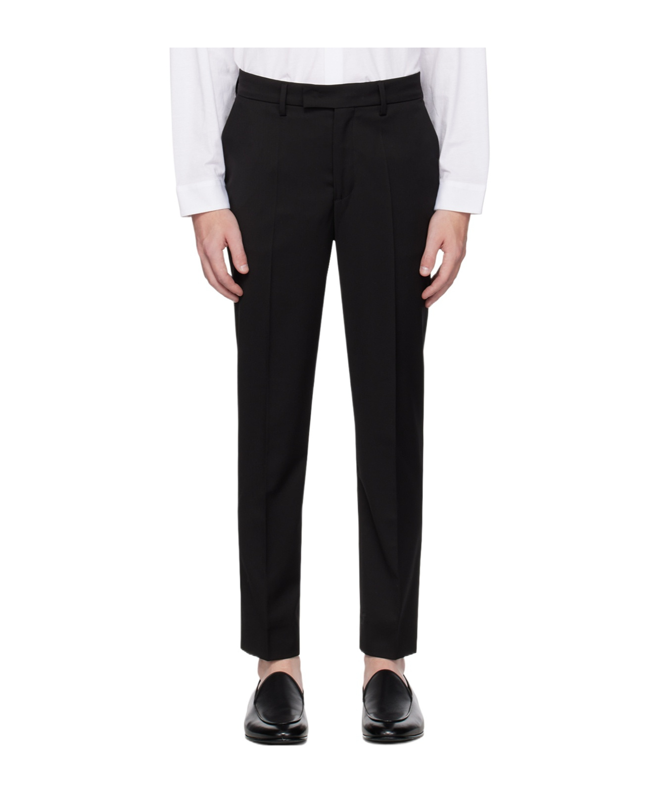Shop Barena Venezia Capovae Novento Belt Ring Casual Pants In Black