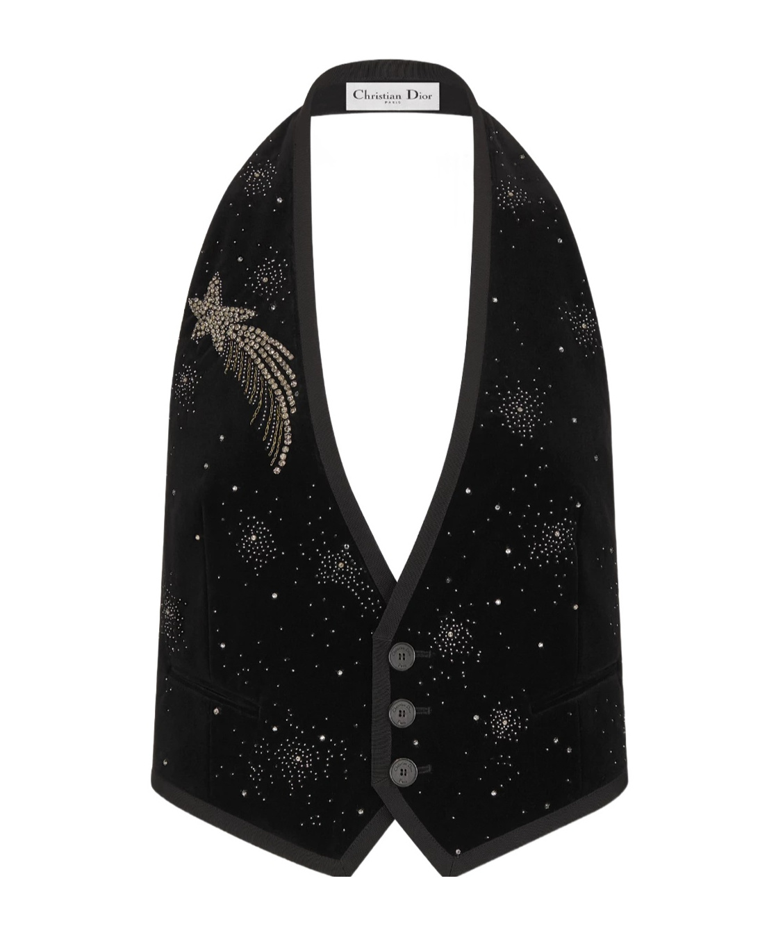 Dior V-neck Sleeveless Vest In Black