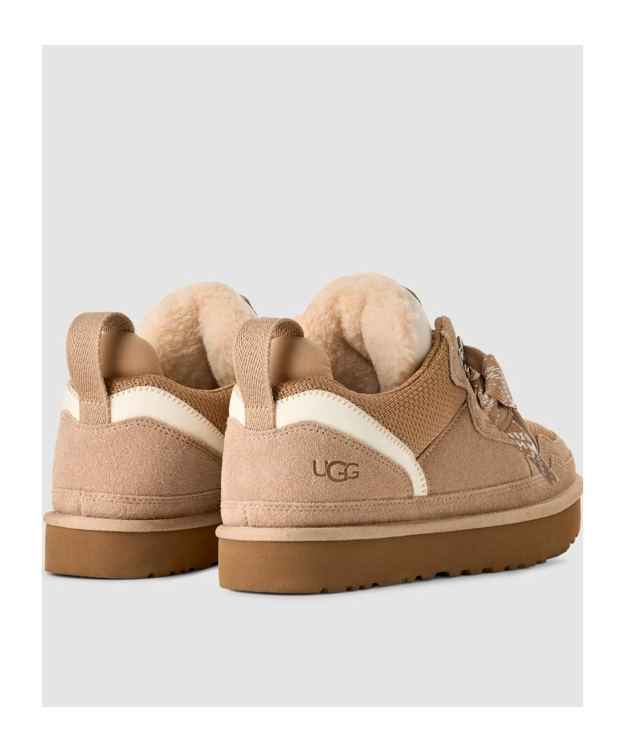 Ugg Stylish Boot-style Sneakers With Plush Lining In Neutral