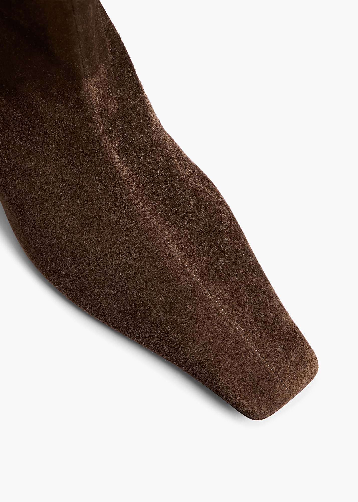 Khaite Ona Suede Stiletto Knee Boots In Brown