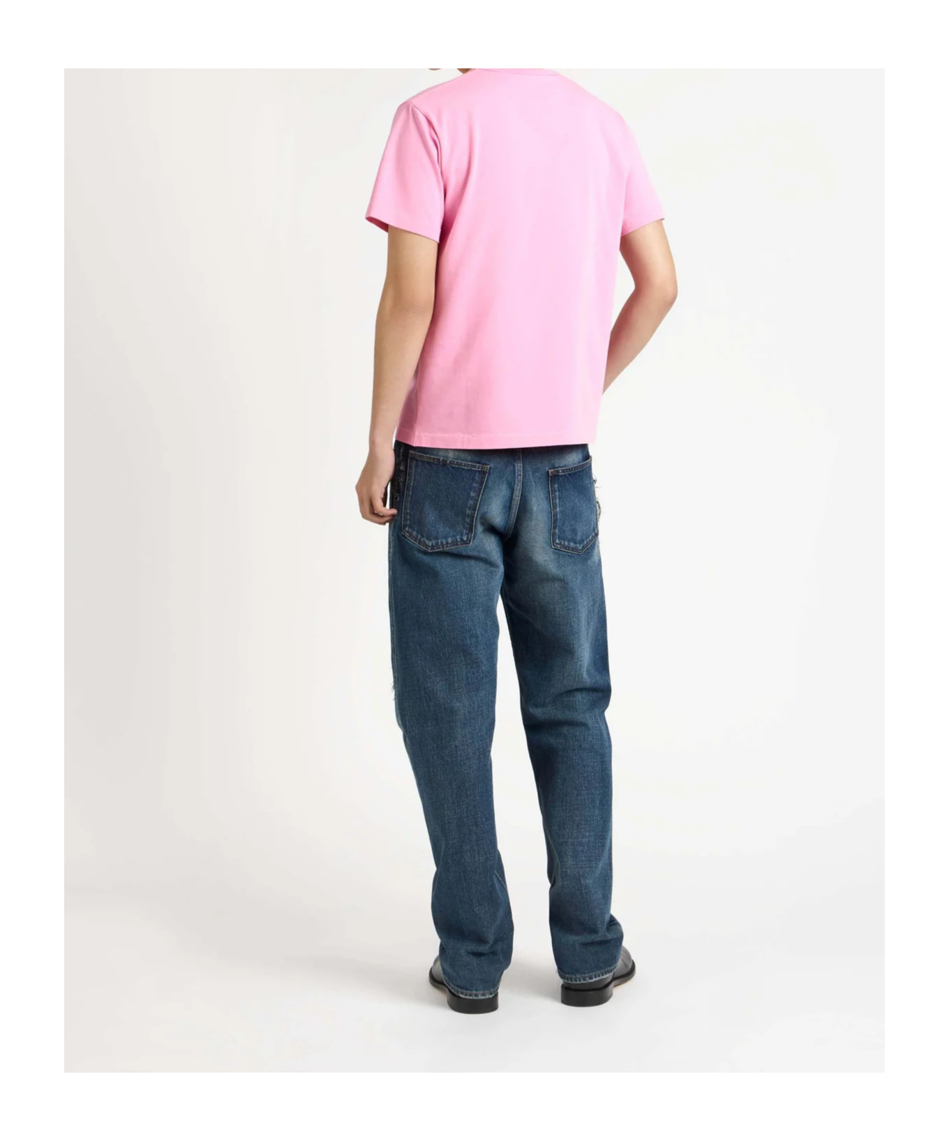 Jw Anderson Ribbon Anchor Pattern T-shirt In Pink