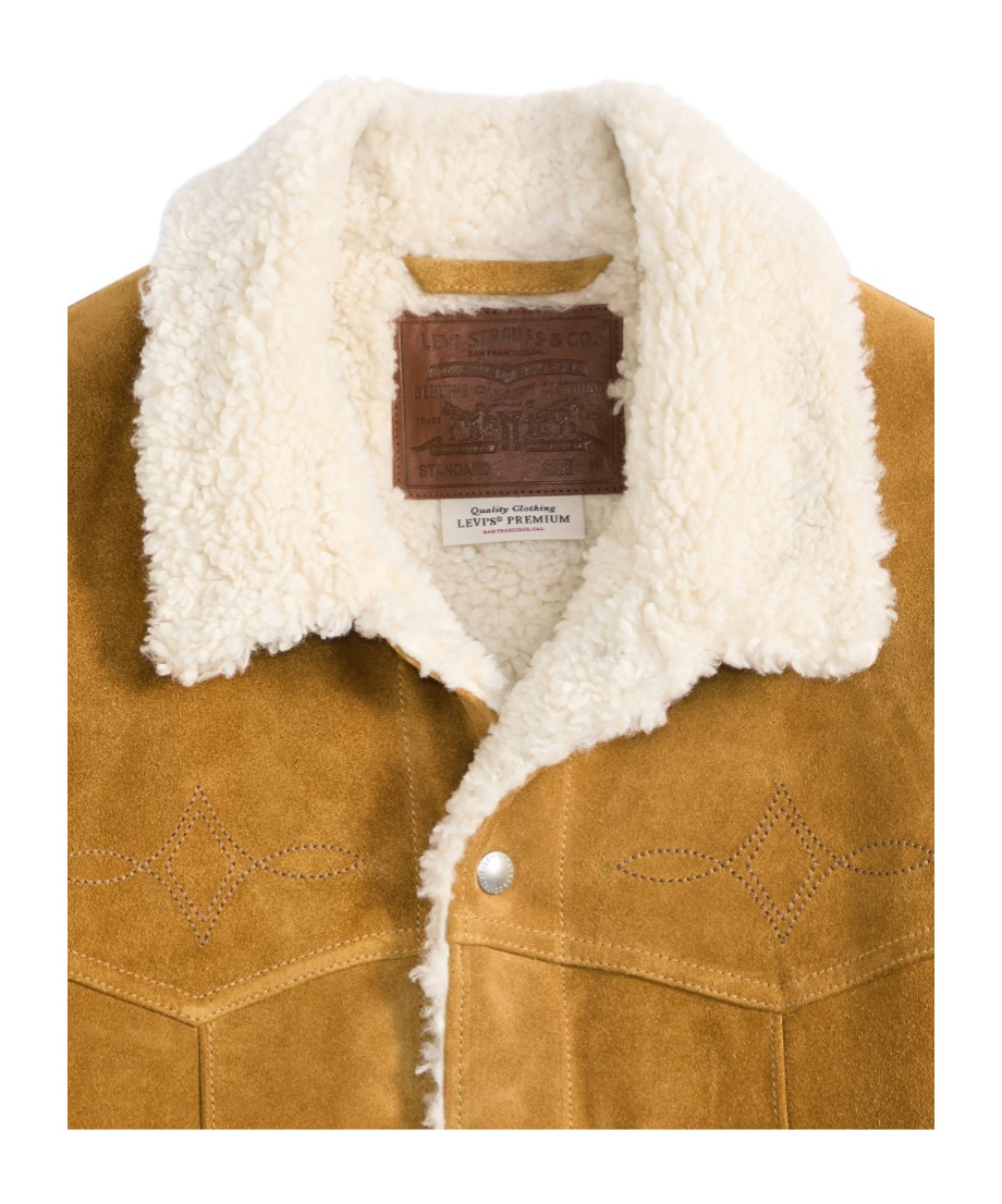 Levi's Western Sherpa Tucker Jacket In Gold
