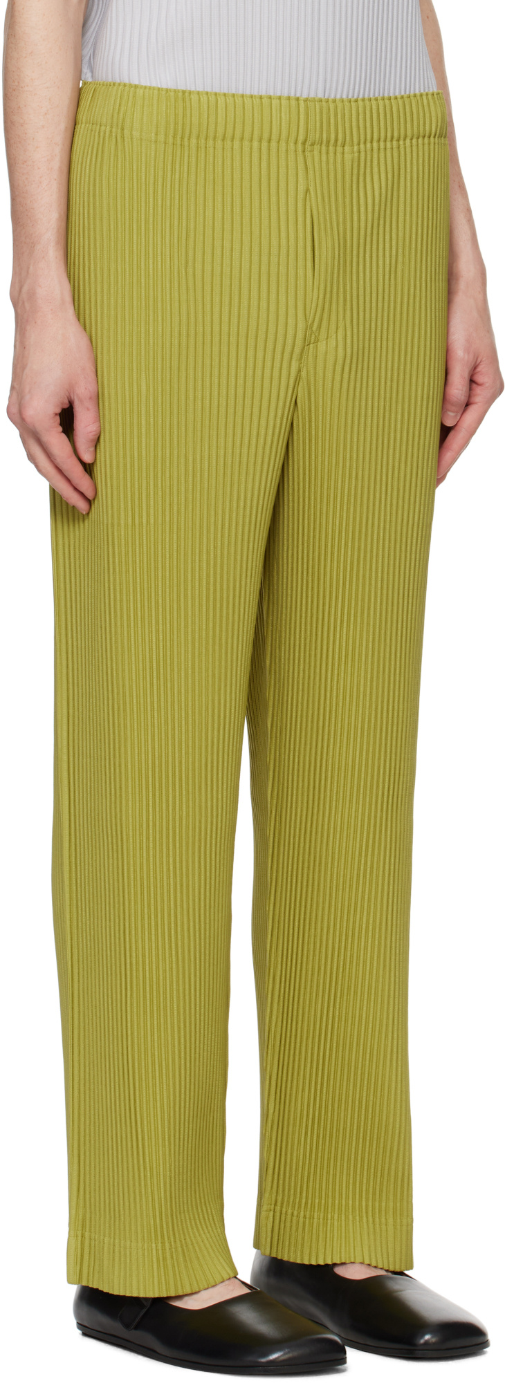ISSEY MIYAKE PLISSÉ-EFFECT TAPERED TROUSERS 