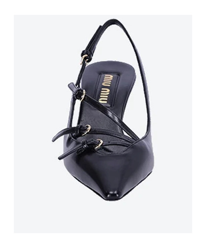 Miu Miu Open-heeled Sandals In Black